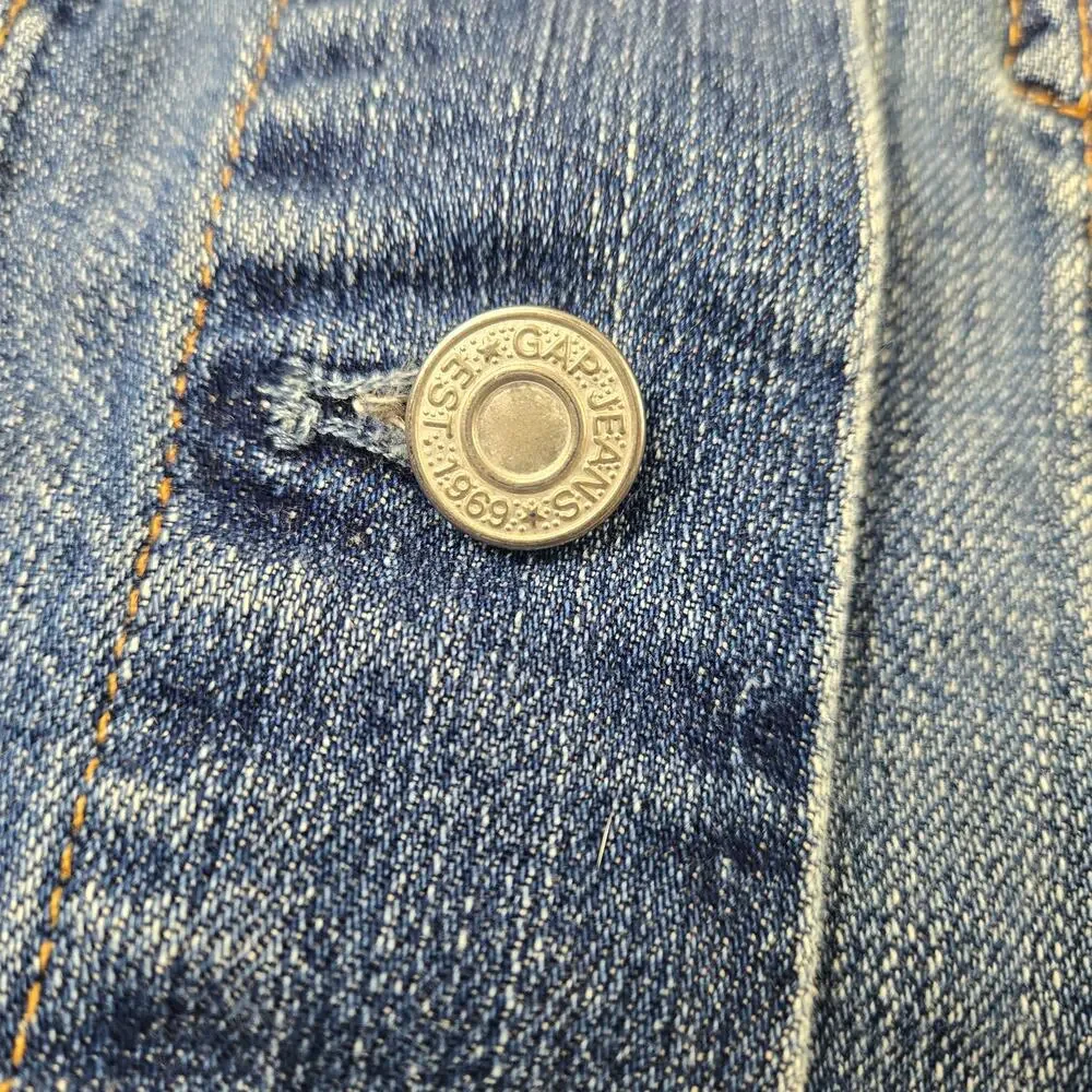 Vintage GAP Women's Denim Jacket Trucker Jean Spring 2004 Stretch size XS - Picture 9 of 13